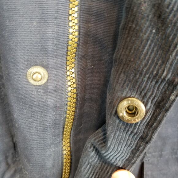 Faded Glory Outdoors Men's Navy Blue Canvas Chore Coat Corduroy Collar Large - Picture 4 of 5